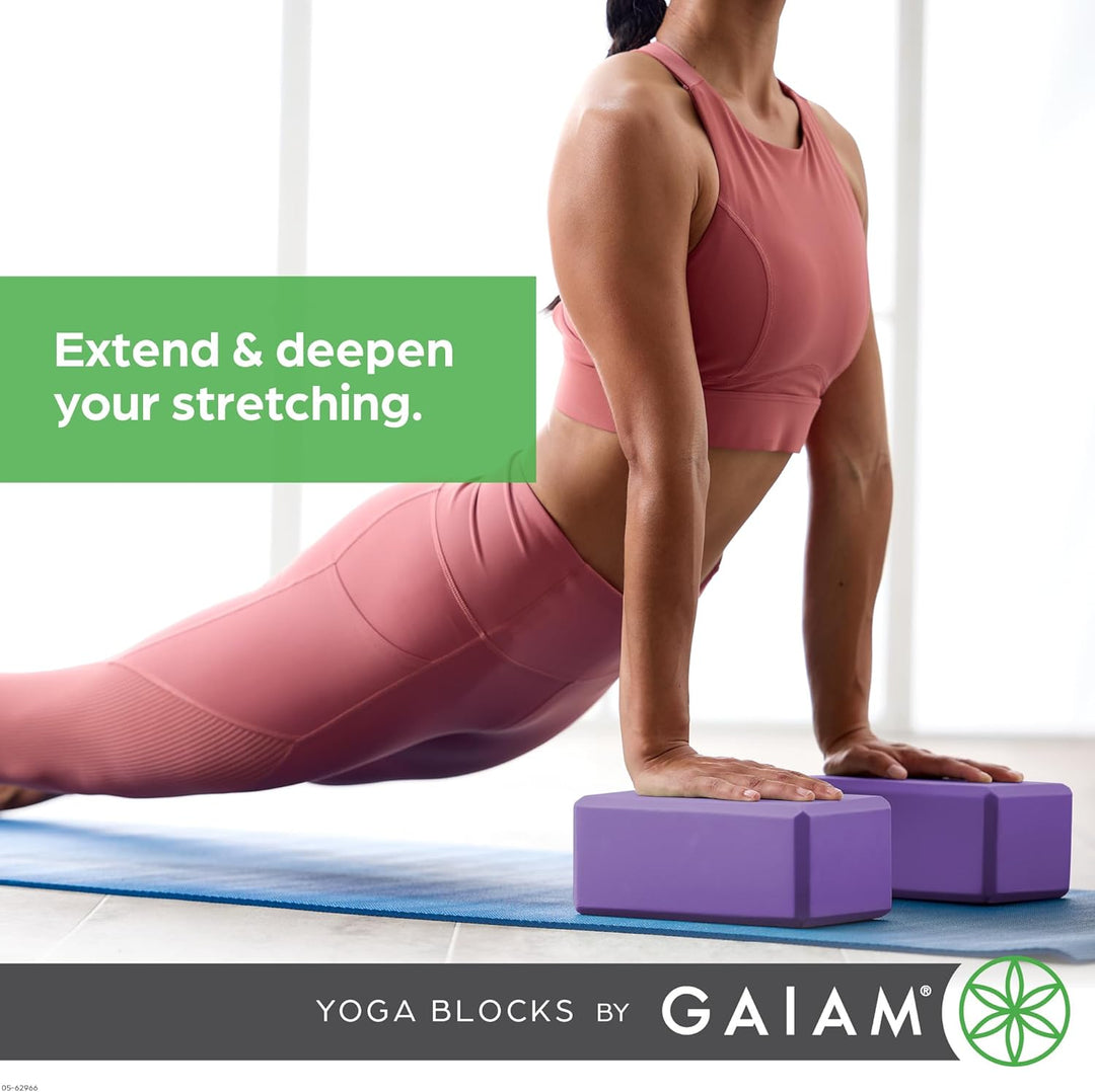 KRETIX Gaiam Essentials Yoga-Block (2er-Set) - stützende, weiche, rutschfeste Schaumstoffoberfläche