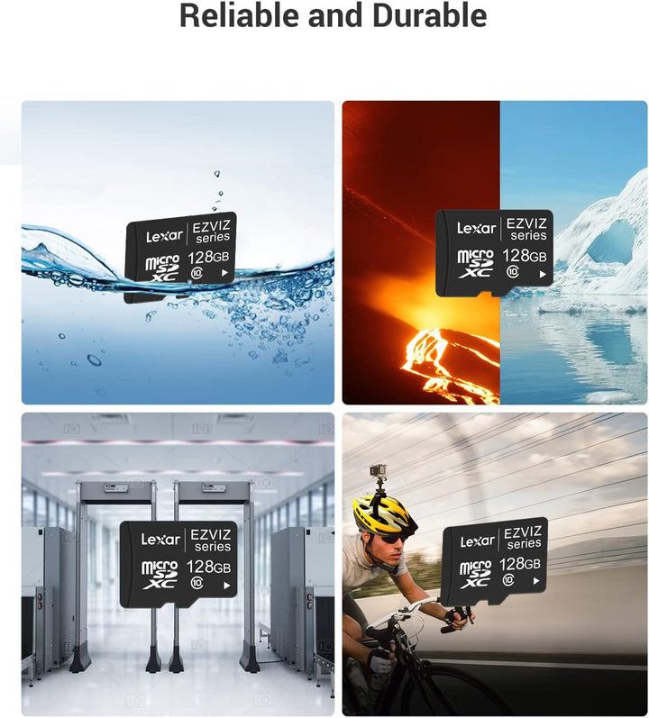 EZVIZ 128 GB Micro-SD-Karte, microSDHC-Speicherkarte, Lesegeschwindigkeit bis zu 90 MB/s, Klasse 10,