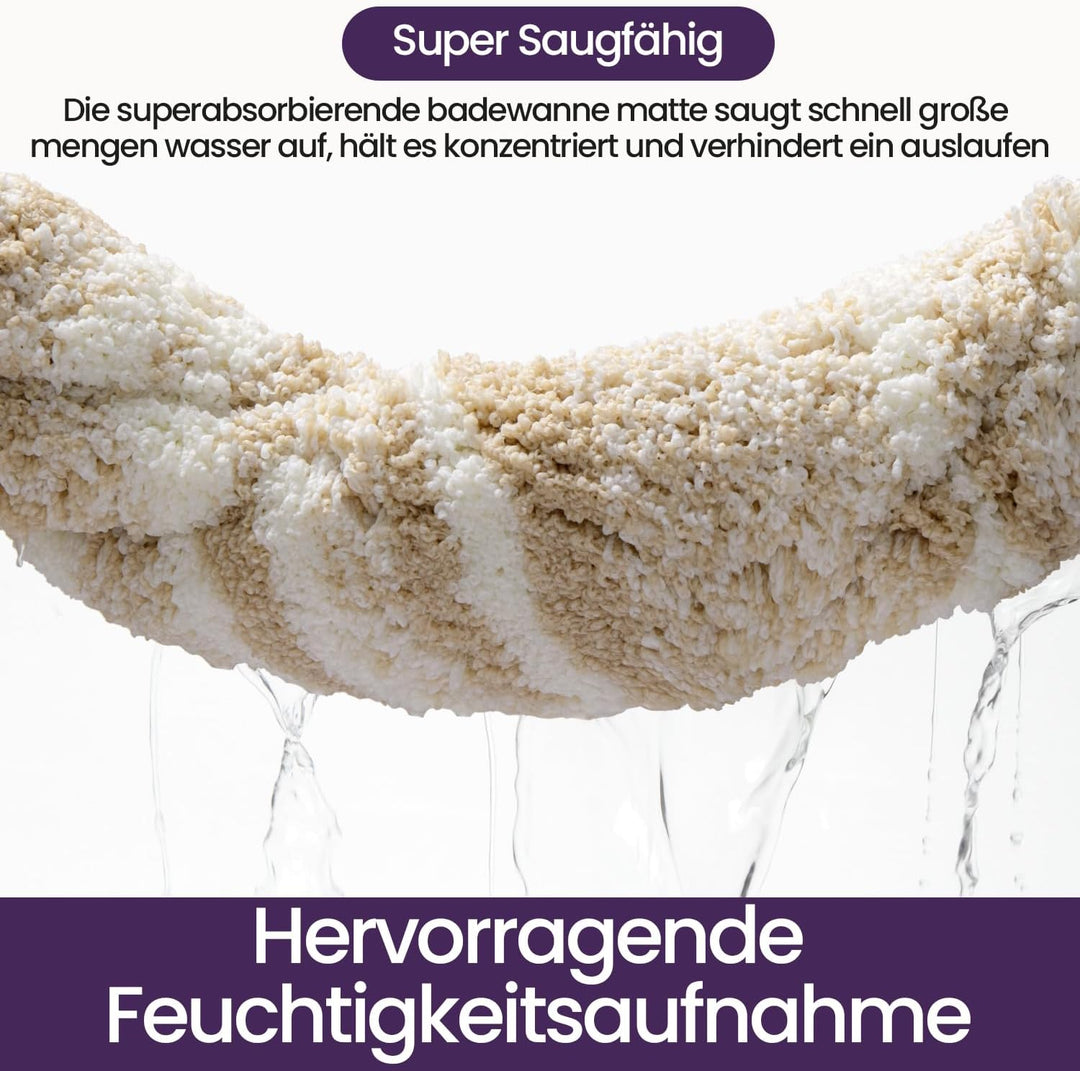 DEXI Badezimmerteppich 50 x 80 cm, Badvorleger rutschfest waschbar, Badematte Mikrofaser Saugfähig,