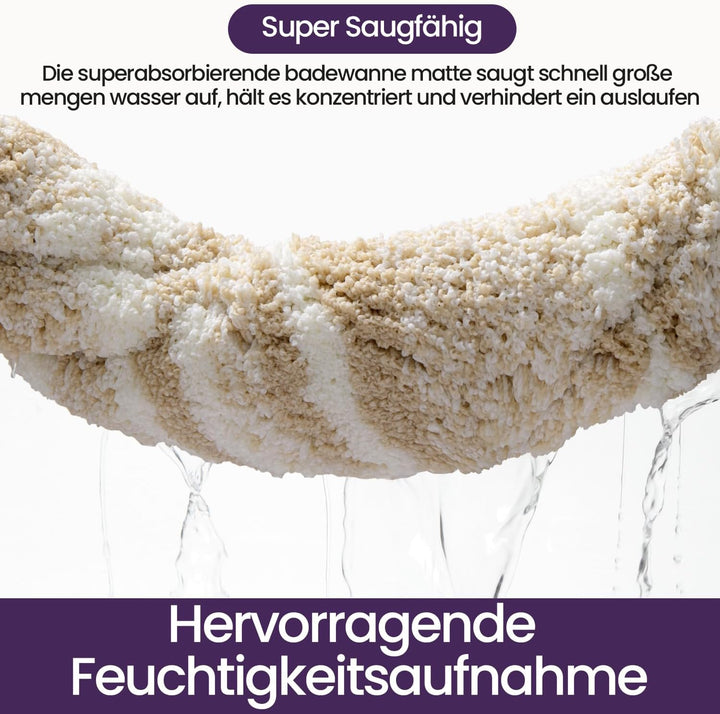 DEXI Badezimmerteppich 50 x 80 cm, Badvorleger rutschfest waschbar, Badematte Mikrofaser Saugfähig,