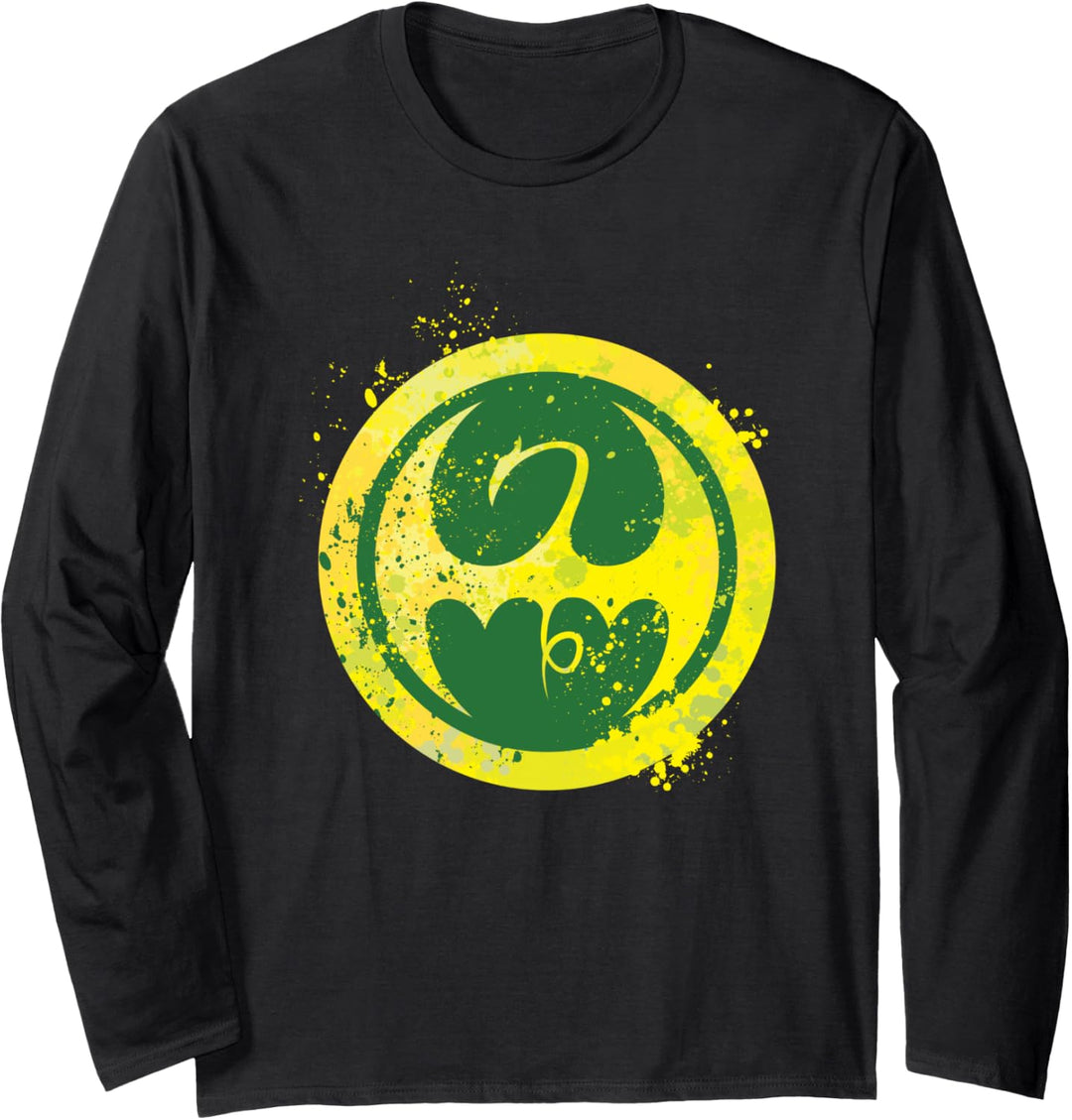 Marvel Iron Fist Dragon Splatter Logo Langarmshirt