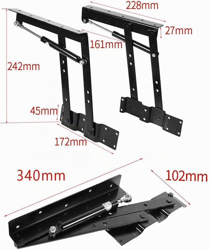 1 Paar Möbelscharnierfeder Klapp Lift Up Feder Scharniere Couchtisch Mechanismus Hardware Top Hebege