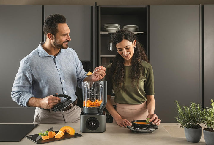 Haier HBL7W5 011 Küchenmaschine Serie 7, 6 Programme: Hacken, Mixen, Eiszerkleinern, Creme, Kneten u