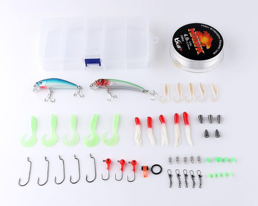 SupsShop Angelrute Rolle, komplettes Set, Teleskop-Angelruten-Set, Spinnrolle, Köder, Haken und Ange