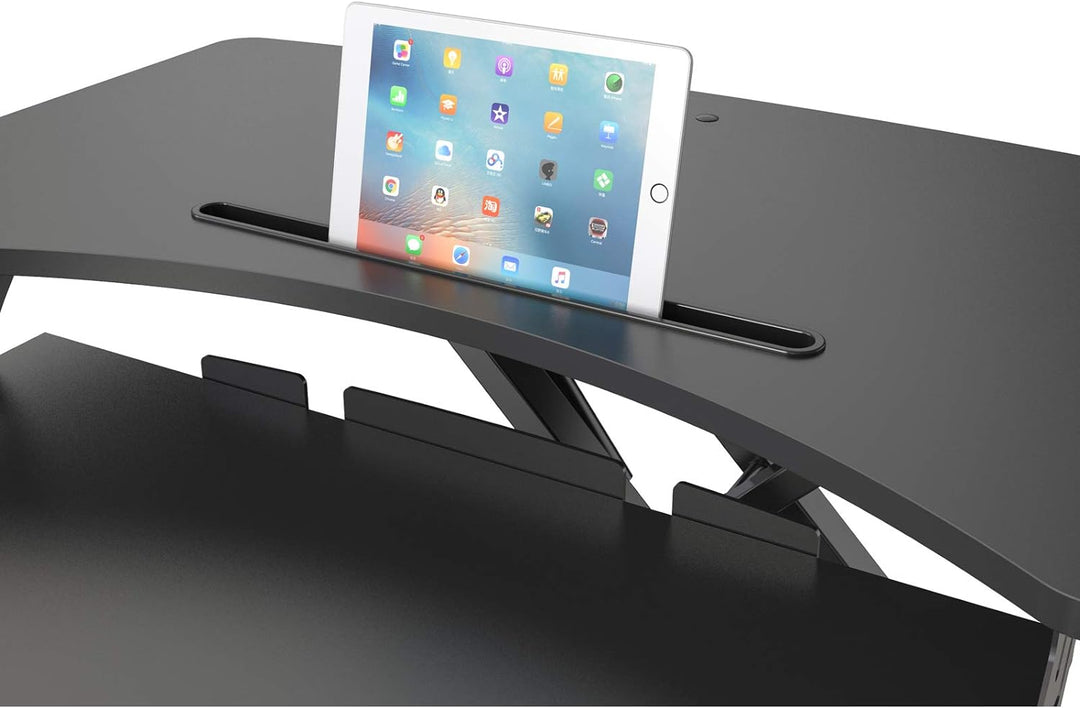 HFTEK Sitz-Steh-Desktop-Schreibtisch Arbeitsplatz Sit & Stand Laptop Mount Workstation (FY63GSD), FY