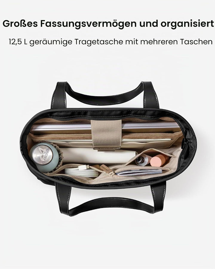 tomtoc Laptop Tote Bag für Damen, 15-16 Zoll Laptop Arbeitstasche mit Gerätefach für MacBook, 12,5L
