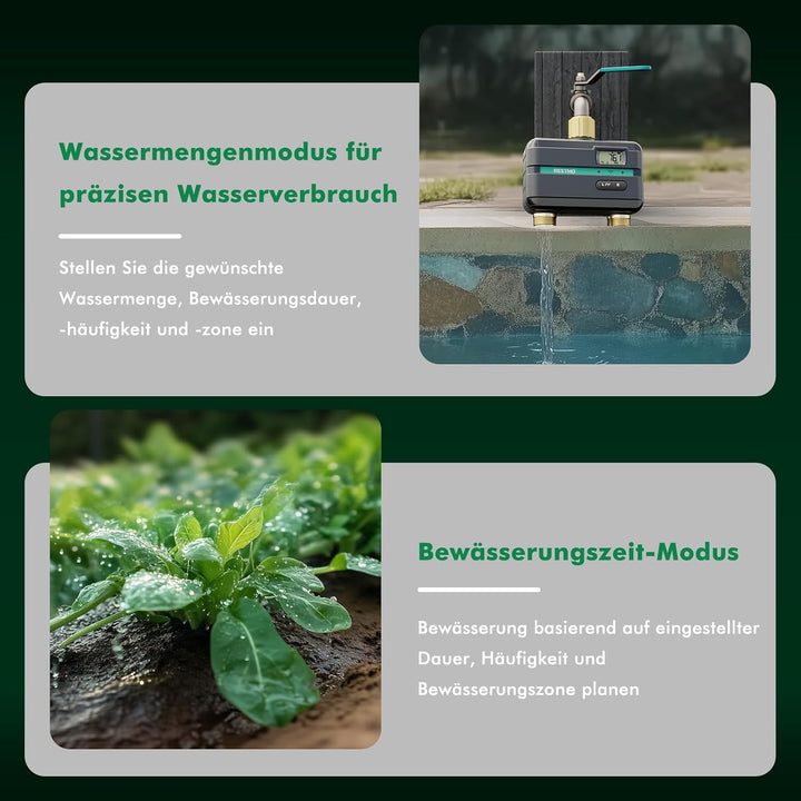 RESTMO 2 Zonen Bewässerungscomputer mit integriertem Bluetooth+Wi-Fi Chip und App-Steuerung, automat