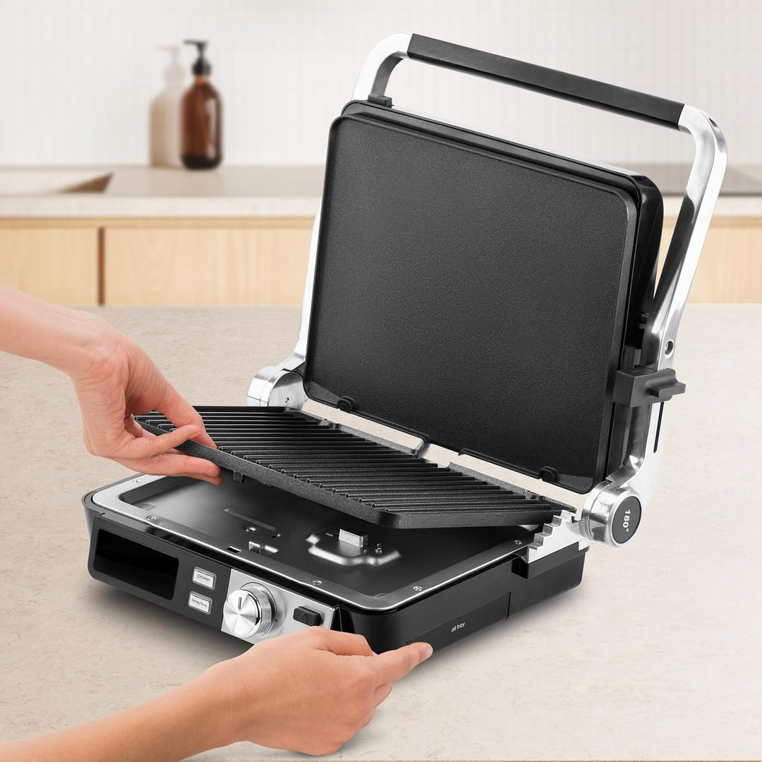 Ufesa Elektrogrill K2 2000W – Sandwichmaker, Elektrische Kochplatte und Grill, 180º Öffnung, LED-Anz