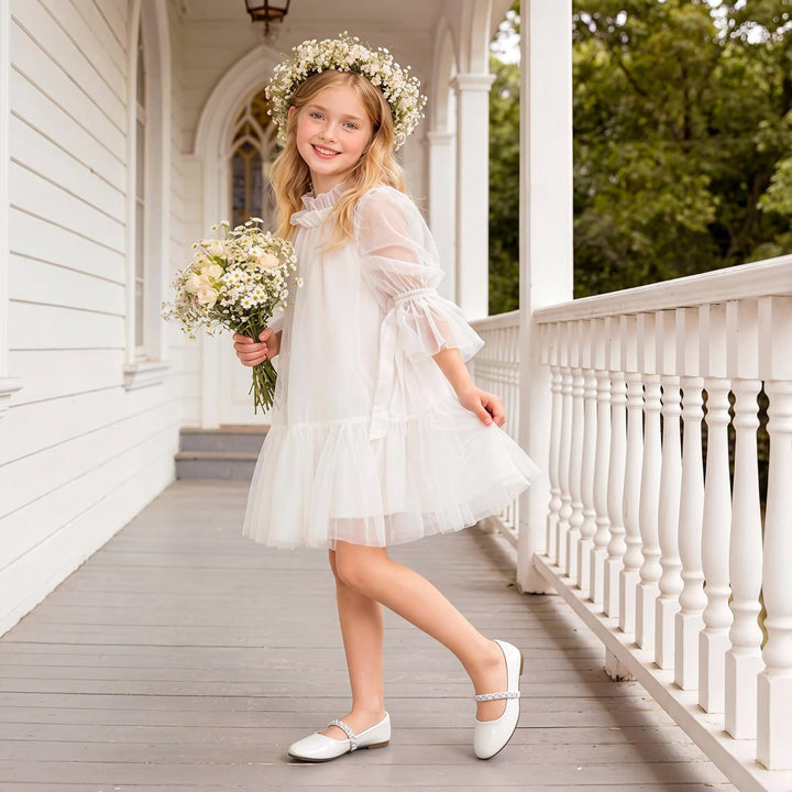DREAM PAIRS Mädchen Mary Jane Strap Flache Schuhe Ballerinas Prinzessin Schuhe Flache Schulschuhe