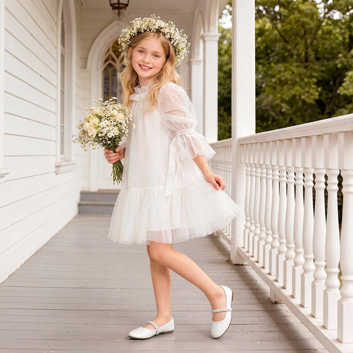 DREAM PAIRS Mädchen Mary Jane Strap Flache Schuhe Ballerinas Prinzessin Schuhe Flache Schulschuhe 28