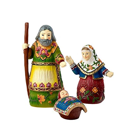 Russische Krippe, 3-teilig, Kunstharz, 11 cm