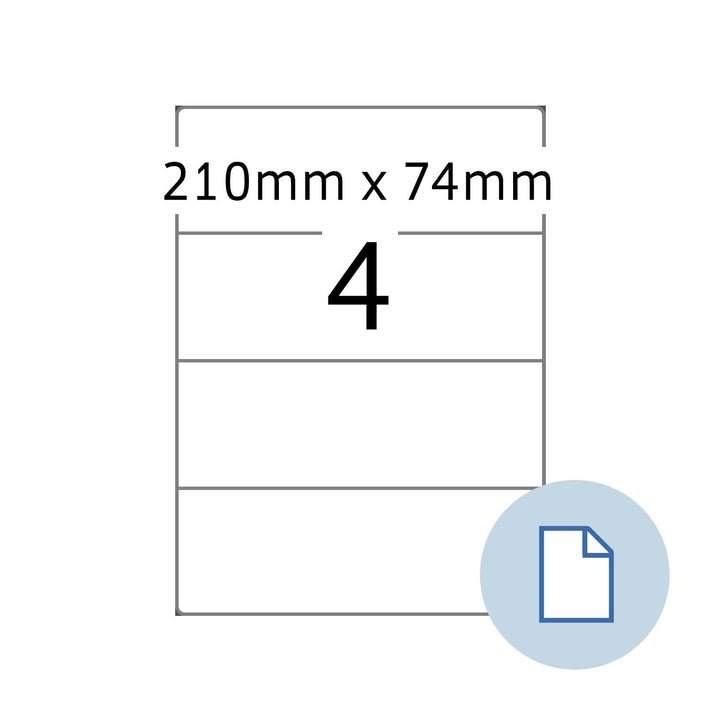 Herma 8405 Universal-Etiketten Dataprint, 210 x 74,25 mm, weiss