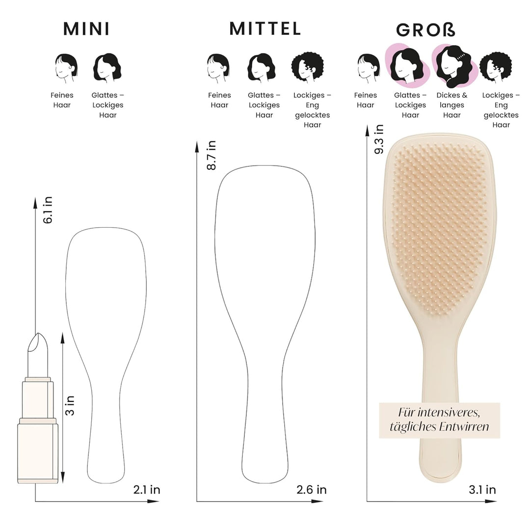 Tangle Teezer | The Wet Detangler Grosse Haarbürste für nasses und trockenes Haar | Für alle Haartyp