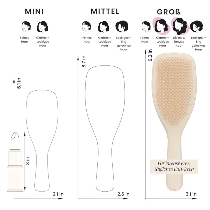 Tangle Teezer | The Wet Detangler Grosse Haarbürste für nasses und trockenes Haar | Für alle Haartyp