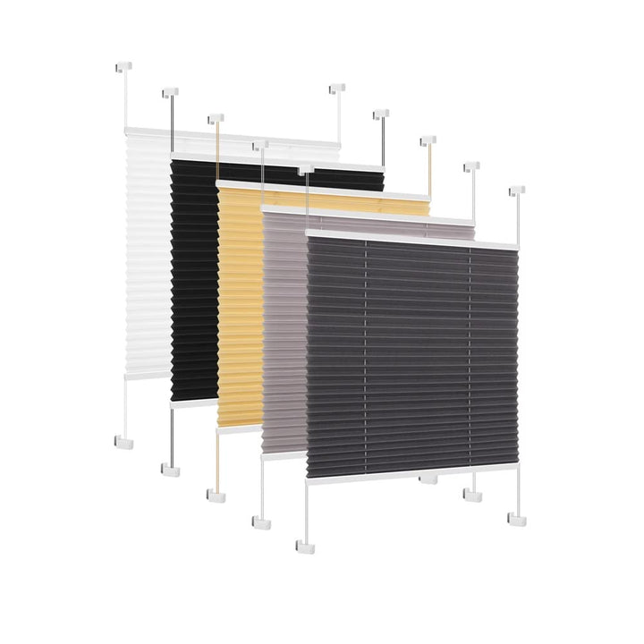 Eurohome Plissee Grau 105x120cm klemmfix ohne Bohren für Fenster und Türen 105x120cm Grau, 105x120cm