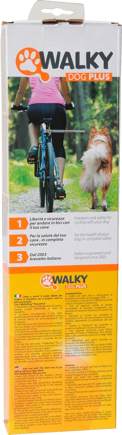 dobar® 62000 Walky Dog Plus Hunde Fahrradleine - Abstandhalter aus Edelstahl - Fahrradhalter mit Dre