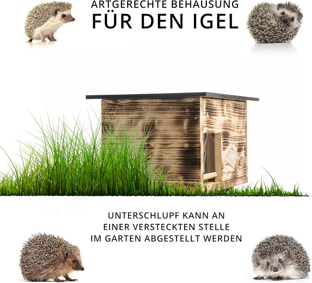 Igelhaus Neu Gebrannt (IG3) Igelhäuser Igelfutterhaus Igelhütte - Igelhaus mit Rattenklappe - mit Bo