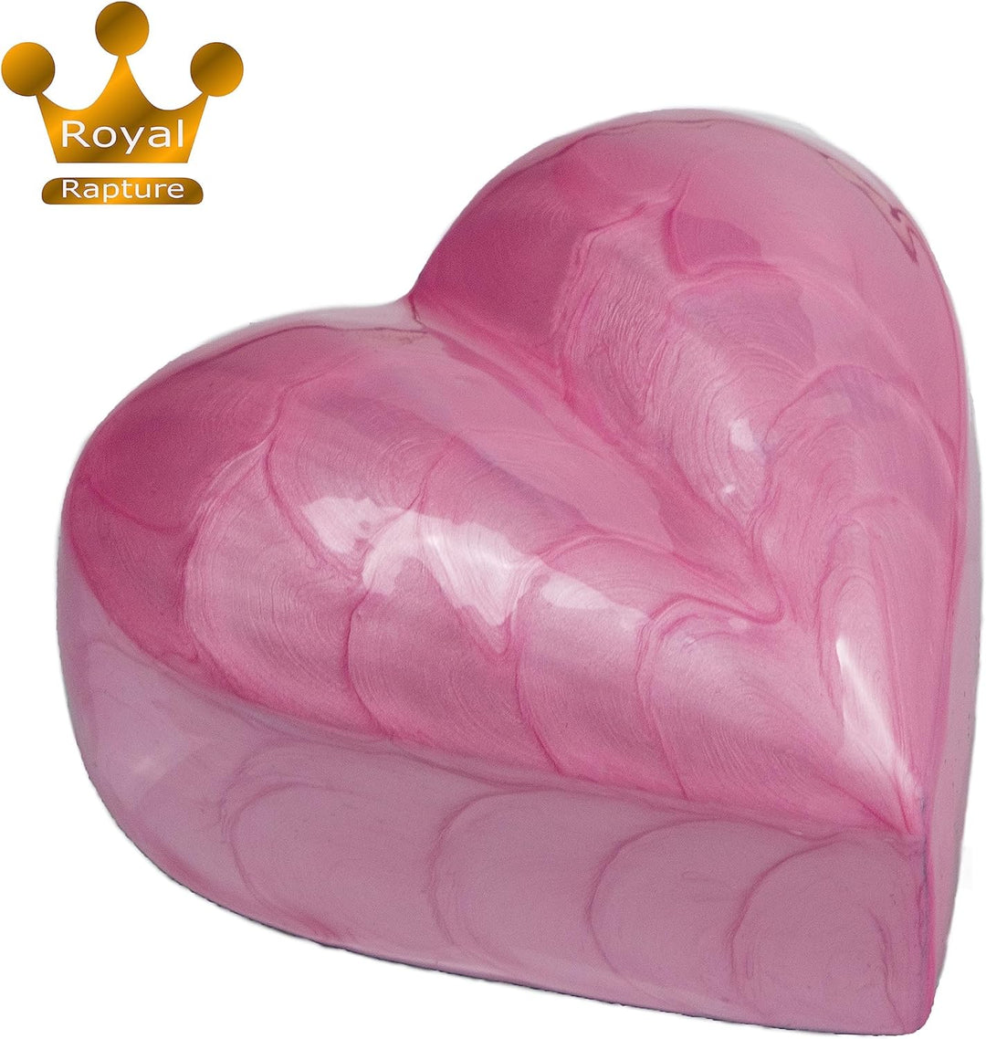 Urn for Ashes Funeral Cremation Memorial Keepsake Heart Love Urns Decorative Alloy (Pink, 3") RHM01-