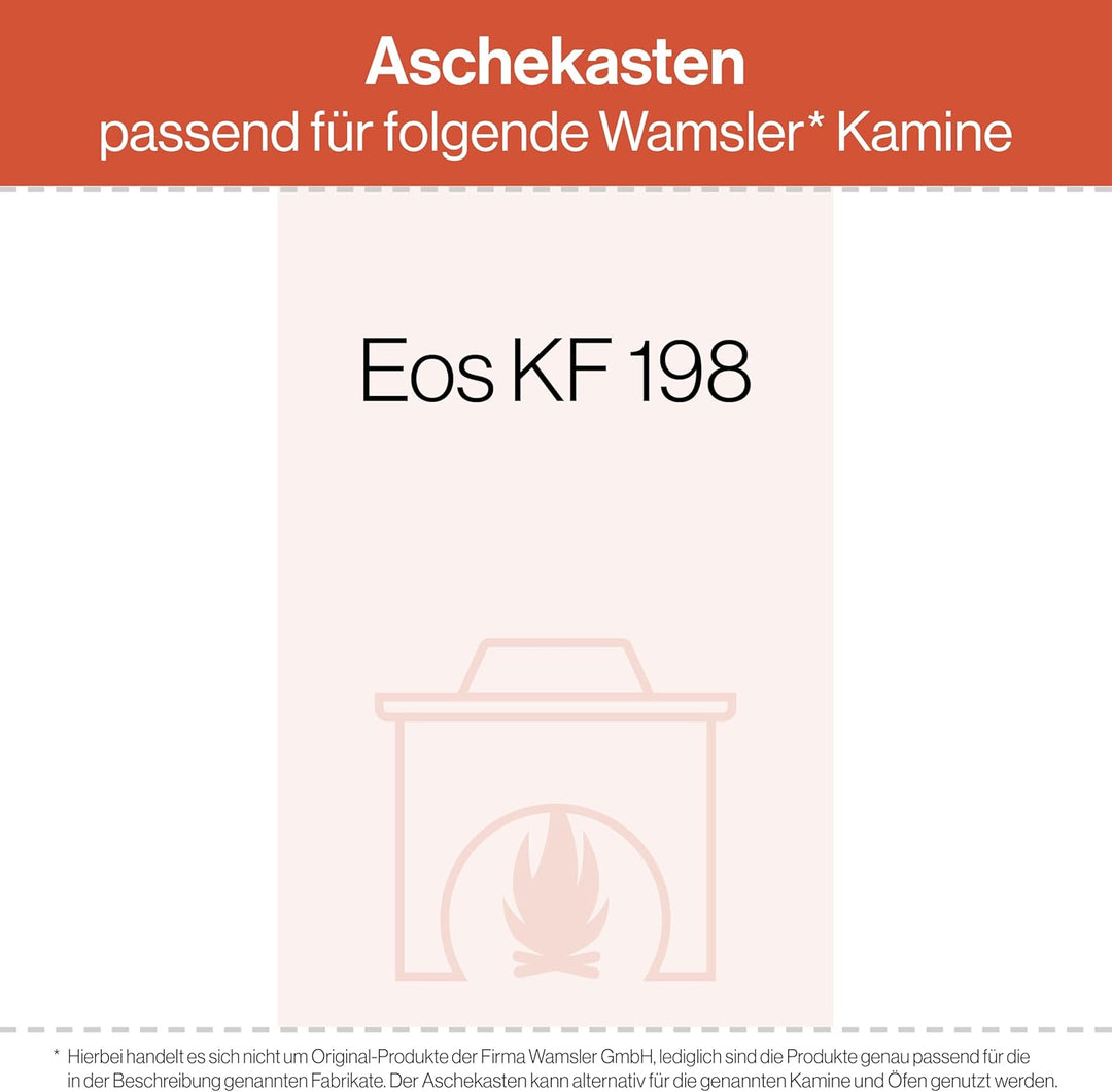 Aschekasten - Passend für Wamsler Kaminöfen inkl. Modellübersicht - Aschkasten aus verzinktem Stahlb