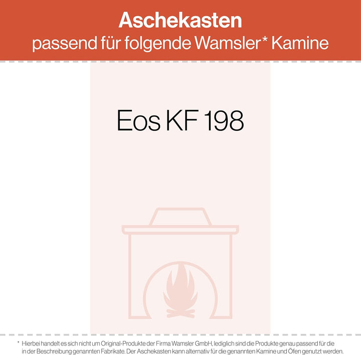 Aschekasten - Passend für Wamsler Kaminöfen inkl. Modellübersicht - Aschkasten aus verzinktem Stahlb