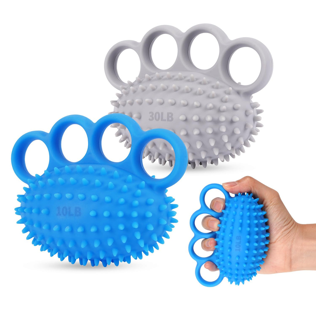 Handtrainer Fingertrainer Stressball 2 Set - Knetball für Hände Therapie, Handübungsbälle Anti Stres