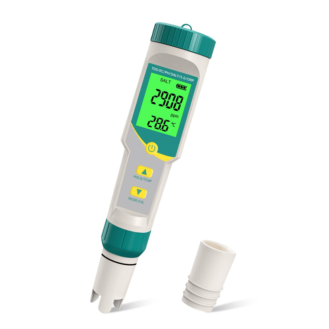 7in1 PH Messgerät Wasser, TDS, ORP, Salz, Temp - PH Wert Messgerät, ein praktisches tragbares Messge