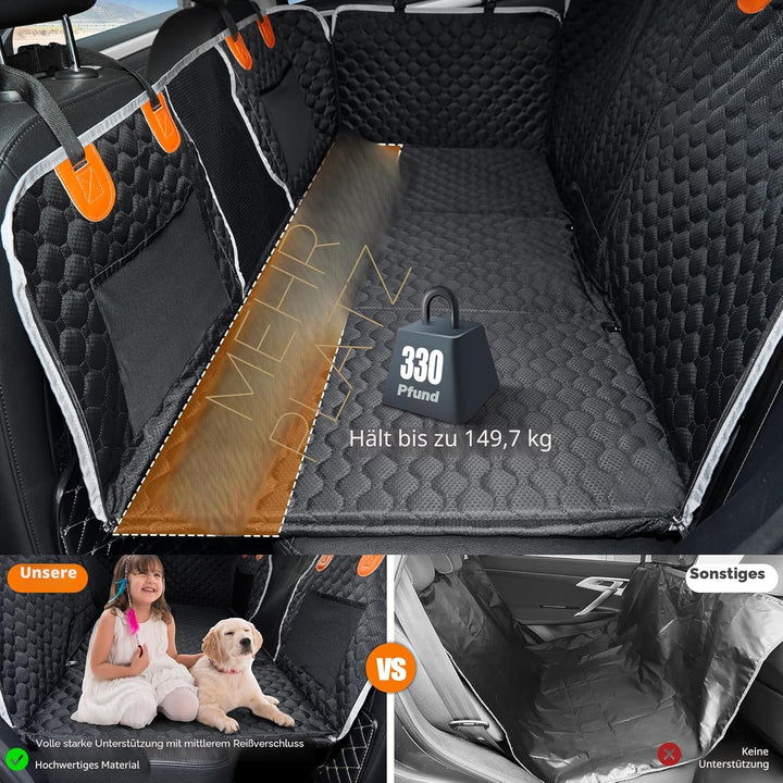 ANOSOSPECIAL Rücksitzverlängerung, Hunde-Autositzbezug, wasserdichte Haustier-Hängematte, Reisebett,