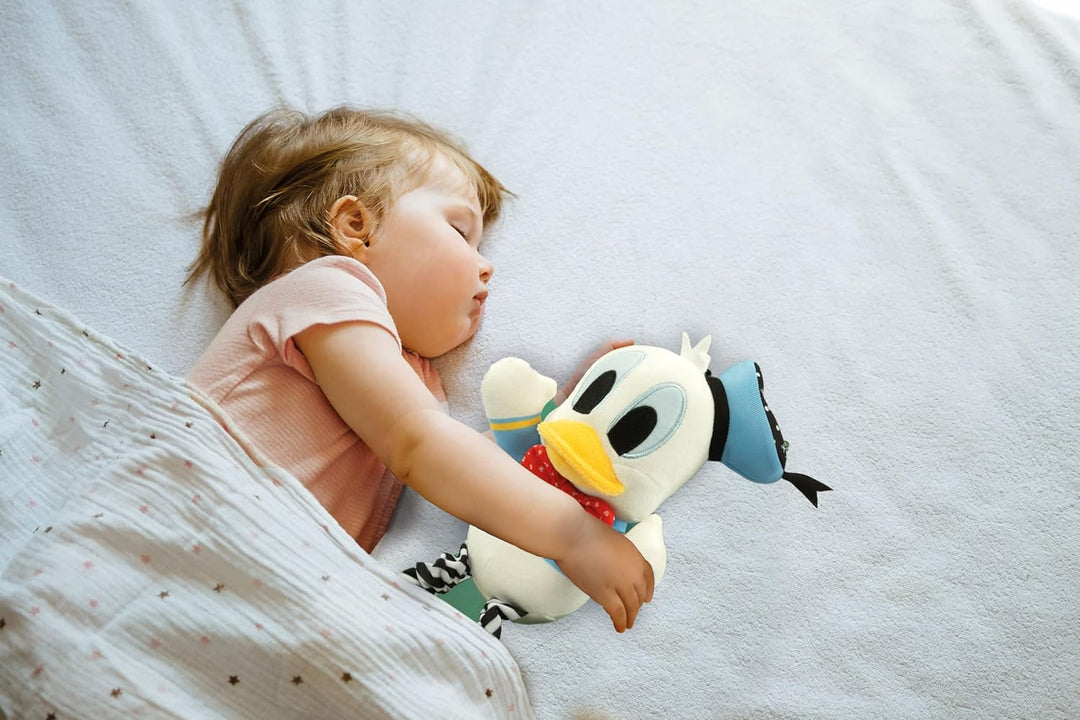 Clementoni Disney Baby Donald - Erste Aktivitäten Plüsch, Interaktives Kuscheltier mit Rassel, Quiet