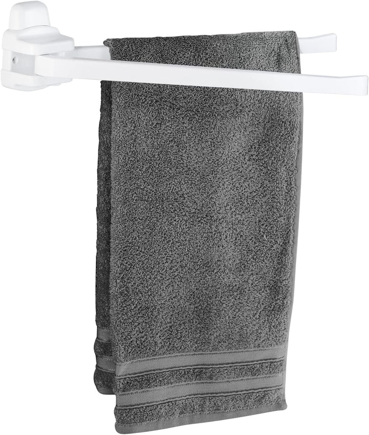 WENKO Handtuchhalter Mod. Pure mit Zwei beweglichen Armen für Handtücher einfache Reinigung aus Kuns