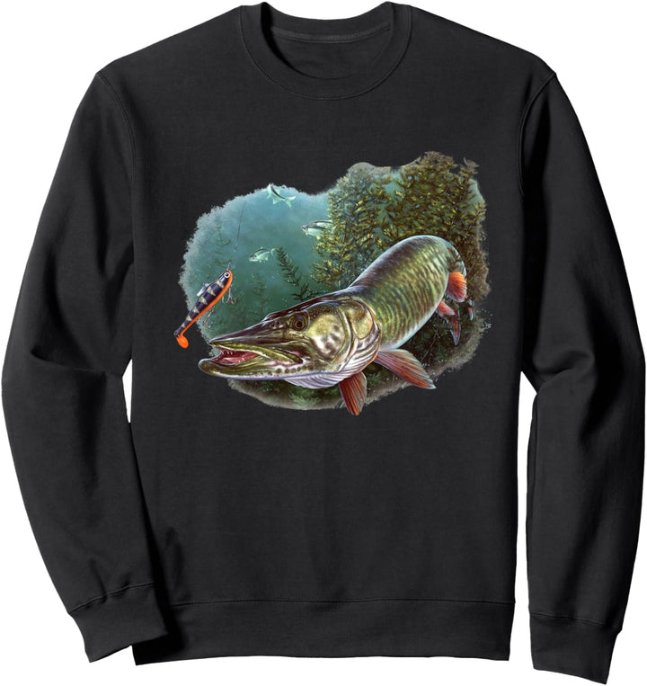 Muskie Hunter Musky Fisherman Köder Fliegenfischen Neuheit Sweatshirt