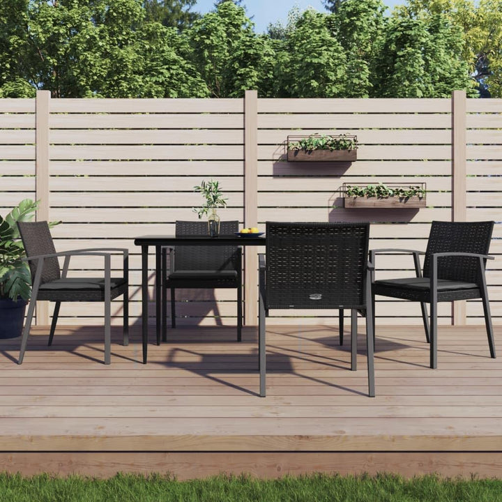 Festnight Poly Rattan Sitzgruppe Gartenmöbel Set mit Kissen Garten Essgruppe 4 Personen Gartenmöbel