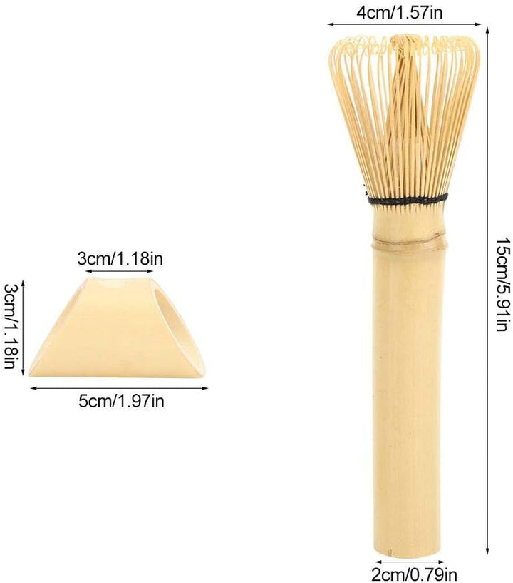 Natürlicher Matcha Schneebesen Set Chasen Matcha Grüntee Schneebesen Langgriff Puderpinsel Werkzeug