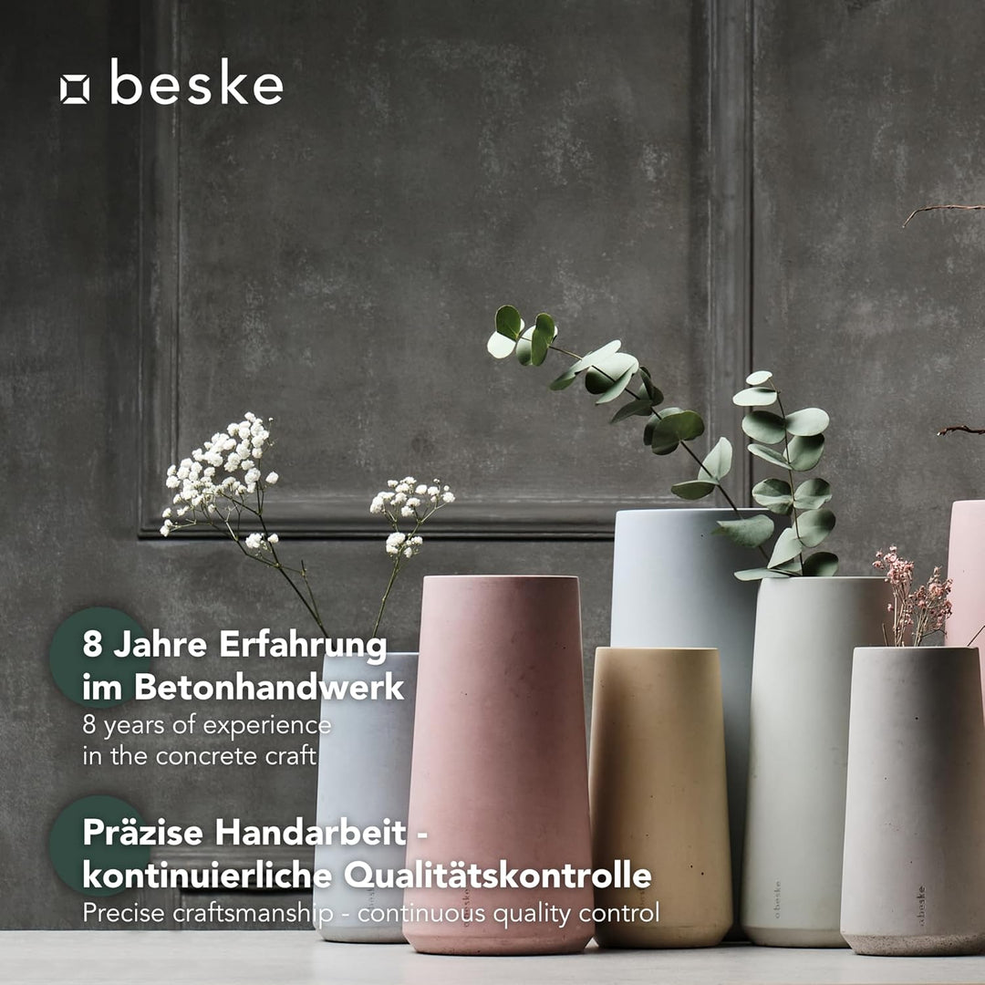 Beton Weinkühler Flaschenkühler 'Eiskar' der Beske-Manufaktur (Ø 14cm, h21,5cm) für Flaschen bis Ø9,