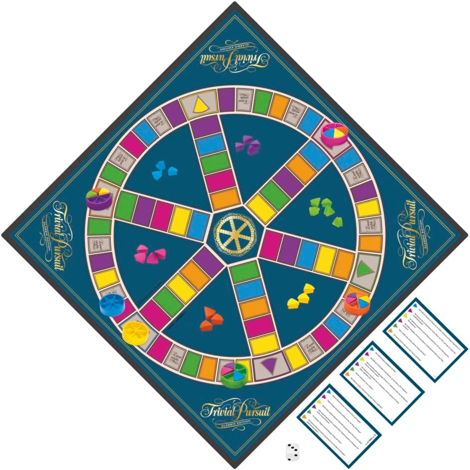 Hasbro Gaming Trivial Pursuit Brettspiel, Spielplan in klassischem Design und Farben, Perfekt für Pa