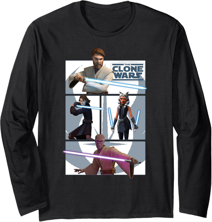 Star Wars: The Clone Wars Jedi Panels Langarmshirt