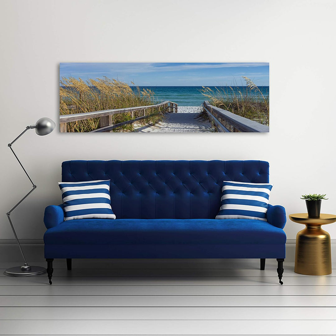 Feeby Frames, Leinwandbild, Bilder, Wand Bild, Wandbilder, Kunstdruck 40x100cm, STRAND, MEER, WASSER