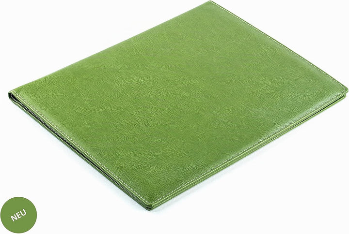 DELMON VARONE - Klemmbrett Mappe DIN A4 aus veganem Eco Kunstleder Grün - Organizer Klemmbrettmappe