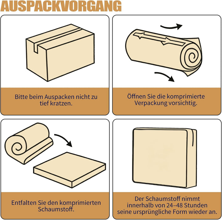 Amagenix Sitzkissen 50x50x12,7 cm, Sitzerhöhung für Stuhl, Sofa & Rollstuhl, rutschfeste Unterseite,