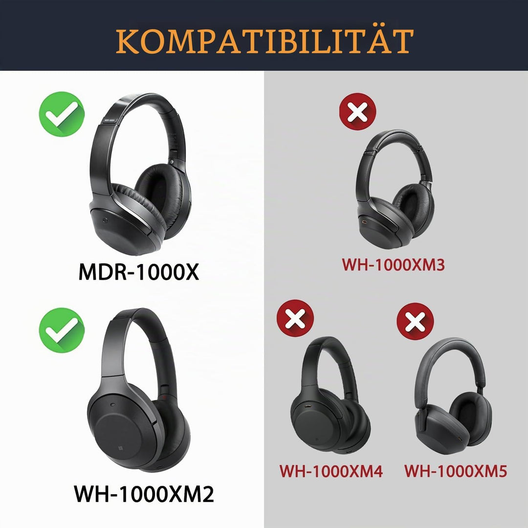 SOULWIT Kühlgel Ersatzpolster Ersatz Ohrpolster für Sony WH-1000XM2 (WH1000XM2) &amp; MDR-1000X (MDR1000
