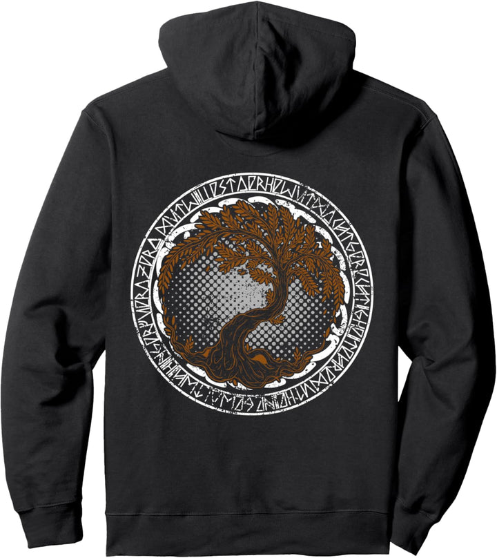 Yggdrasil Weltenesche, Baum des Lebens, Wikinger Midgard, Pullover Hoodie