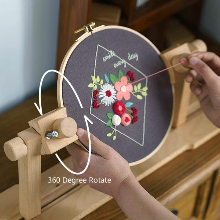 RoseFlower Stickrahmen ständer Grösse Verstellbar Embroidery Stand,Stickrahmen Halterung Aus Holz,36