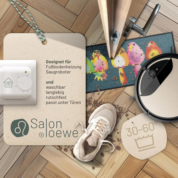 Salonloewe Fussmatte Rainbow Birds 030x100 Minimatte