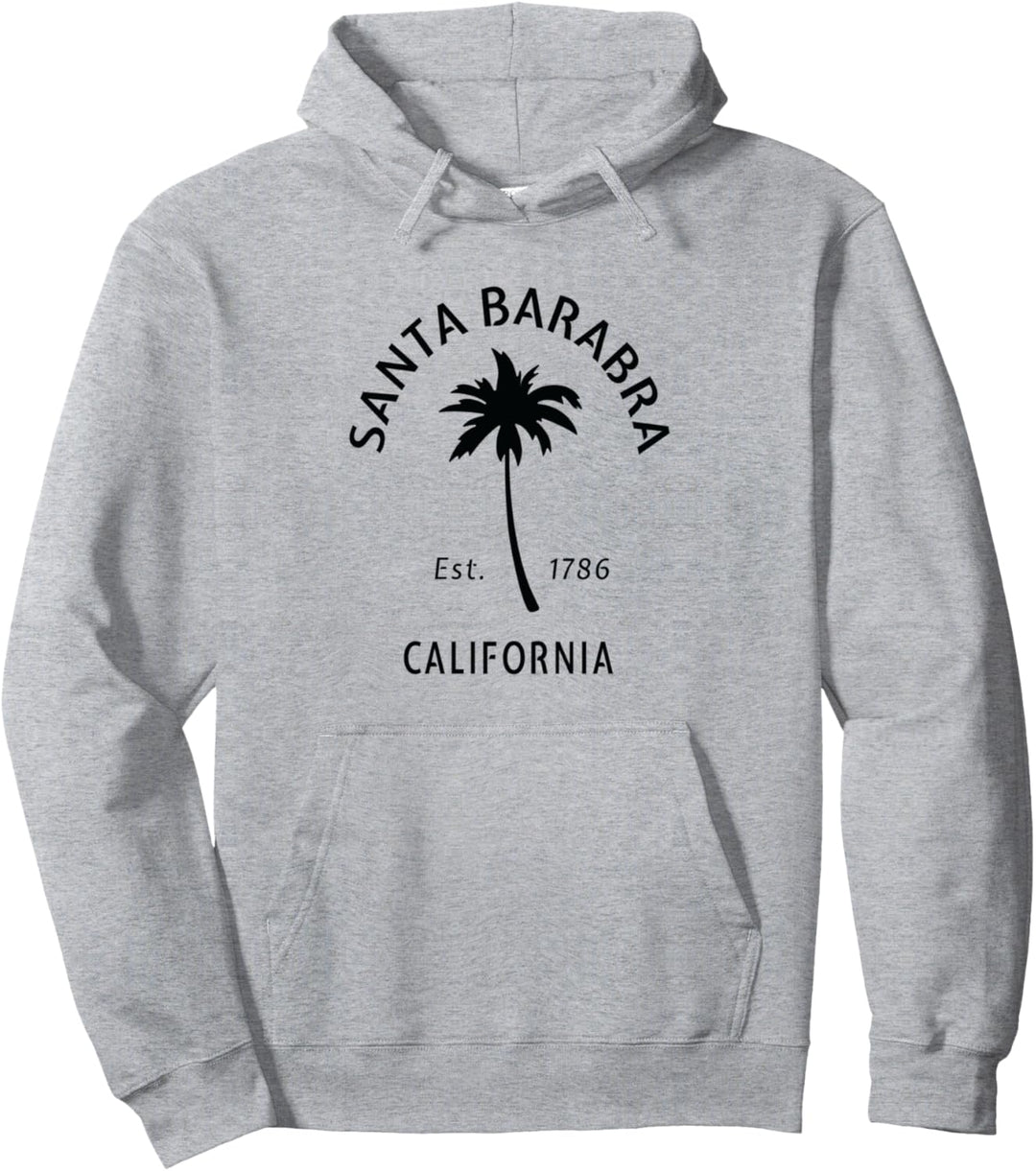 Retro Cool Vintage Santa Barbara Beach California Palme Pullover Hoodie