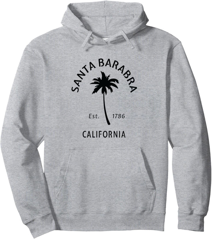 Retro Cool Vintage Santa Barbara Beach California Palme Pullover Hoodie