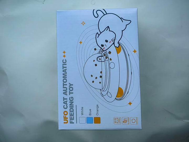 UFO Automatische Katze Langsame Feeder Interative Puzzle Spielzeug, 50g/1.76oz Katzenfutter Spender