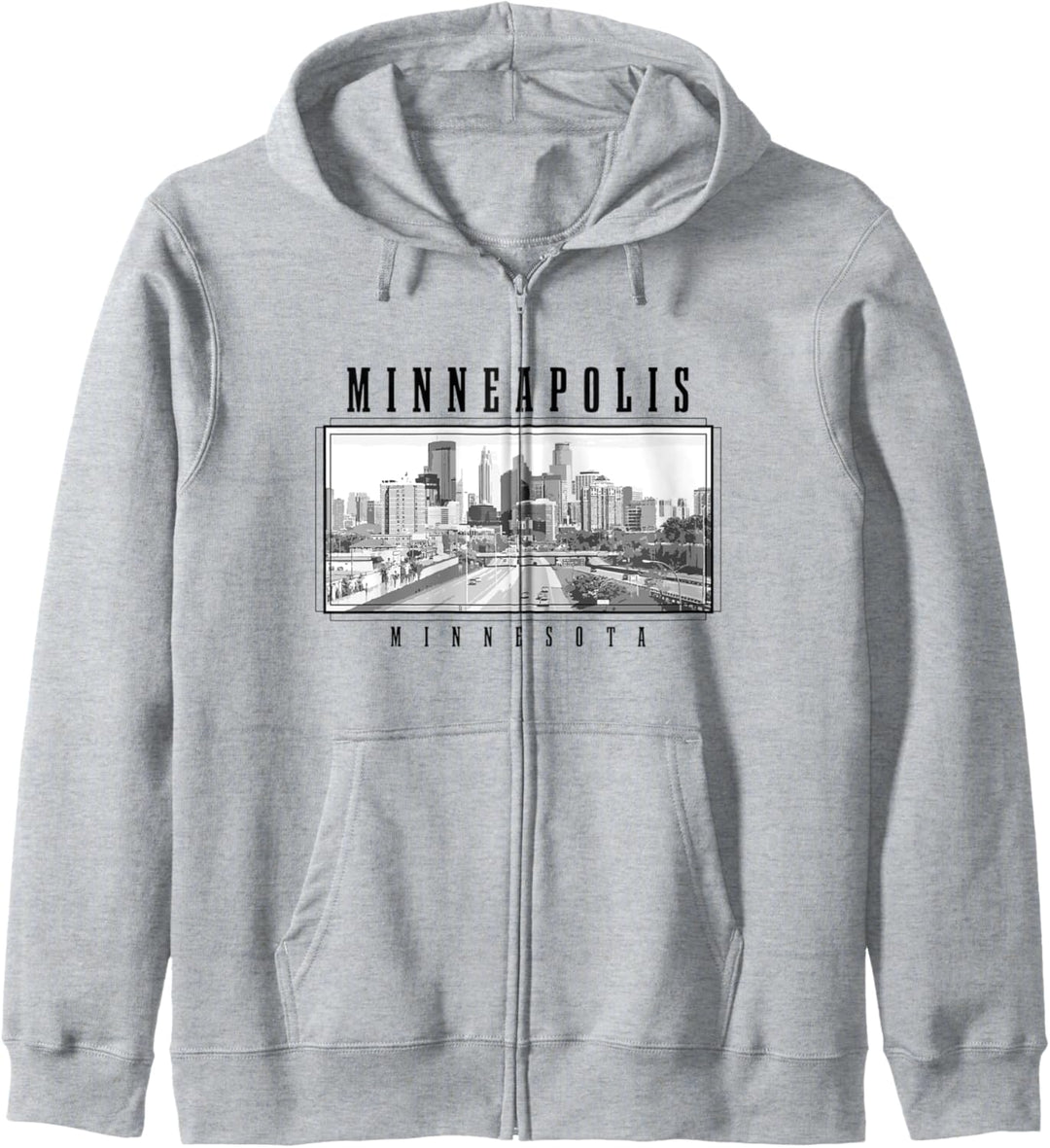 Minneapolis Minnesota Vintage USA Souvenir Skyline Kapuzenjacke