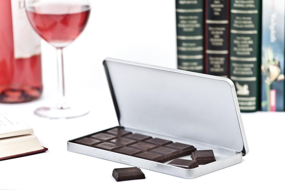 Schokoladendose, Metalldose für Schokolade, Schokoladen-Geschenkverpackung 190x95x10mm, 5 Stück