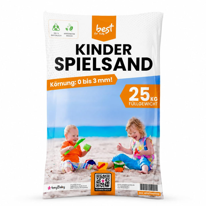 Spielsand 25kg | Quarz Sand für Sandkasten | Kinder Sand | Dekosand | Spielsand für Sandkasten | Kei