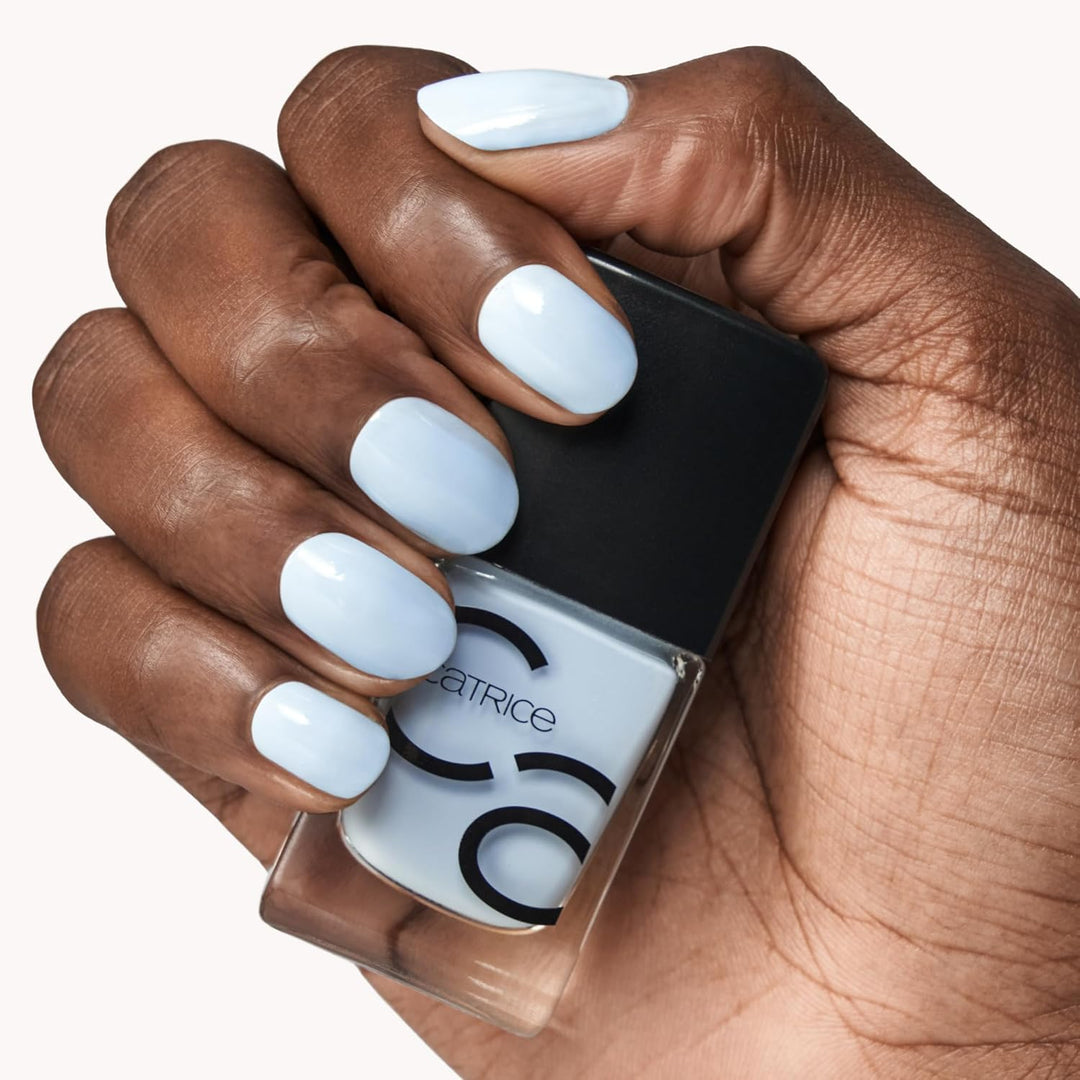 Catrice ICONAILS Gel Lacquer No More Monday Blue-s, Gel Nagellack in Hellblau, langanhaltend, vegan,