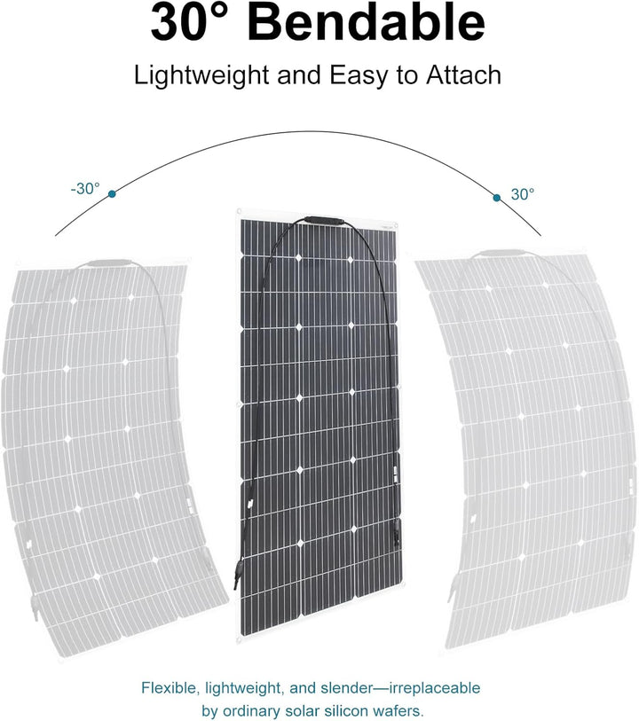 Monokristallines 200W 12V Flexibles Solarpanel Kit Für Outdoor mobile Nutzung 200W Solar Panel Syste